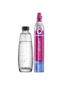 SodaStream Wassersprudler-Flasche , Schwarz , Glas , 1 l,1000 ml , 19.5x10x28.5 cm , Geschirr, Wasseraufbereitung, Wassersprudler