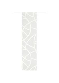 Flächenvorhang , Weiß , Textil , 60x245 cm , mit Beschwerungsstab , Heimtextilien, Vorhänge, Flächenvorhänge