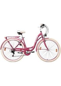 Da Capo Citybike , Rot , Metall , 180x70x80 cm , female , Freizeit & Co, Sport & Fitness, Fahrräder, Citybikes