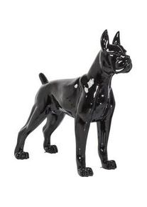 Dekohund , Schwarz , Kunststoff , 190x180x76 cm , stehend , Dekoration, Dekofiguren & Skulpturen, Dekotiere