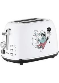 Trisa Electronics Toaster , Weiß , Metall , 28x18x18 cm , RoHS, Fsc , Krümelschublade, Auftaufunktion, Schnellstoppfunktion , Küchengeräte, Toaster