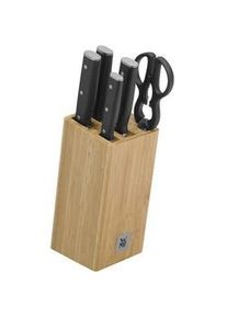 WMF Messerblock , Holz, Metall , 6-teilig , Bambus , Küchenmesser, Messerblöcke