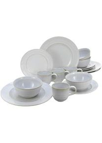 Creatable Kombiservice , Weiß , Keramik , 16-teilig , 370 ml , Geschirr, Geschirrsets, Kombiservice
