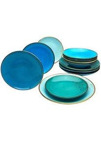 Creatable Kombiservice , Blau , Keramik , 12-teilig , 31.5x38x31.5 cm , Geschirr, Geschirrsets, Kombiservice