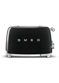 Smeg Toaster , Schwarz , Metall , 30x20x33 cm , Auftaufunktion, Aufwärmfunktion, Bagel-Funktion , Küchengeräte, Toaster