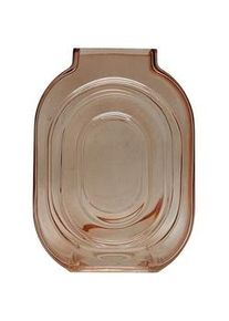 Ambia Home Vase , Bernsteinfarben , Glas , oval , 18x25x7.5 cm , zum Stellen , Dekoration, Vasen, Glasvasen