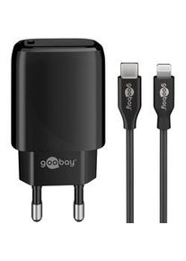 goobay Lightning/USB-CTM PD-Ladeset (20 W) - USB-CTM Netzteil 20 W inklusive USB-CTM auf Lightning Kabel für z.B. iPhone 12