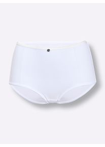 w&auml;schepur Damen Hipster mit flachen Abschl&uuml;ssen in wei&szlig; ,Gr&ouml;&szlig;e 38, Witt, 82% Polyamid, 18% Elasthan