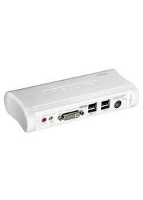 Trendnet 2 portos KVM-kapcsoló, UK G típusú (BS1363) dugó, 2048 x 1536, DVI - USB-A - TK-204UK