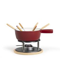 Service à fondue 6 fourchettes rouge LIVOO men390rc - rouge