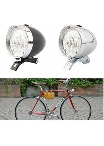 Choyclit - Lumière de vélo, éclairage avant de vélo, lampe de vélo rétro (argent).