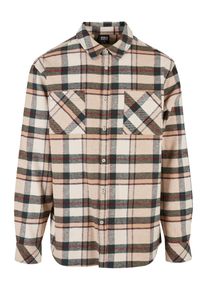 Urban Classics Män Skjorta 'Mountain' beige / blandade färger Storlek L