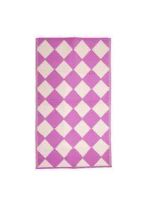 Rice - Recycled Plastic Runner 150x90 cm Soft Pink Harlequin