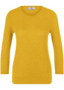 Rundhals-Pullover aus 100% Premium-Kaschmir Peter Hahn Cashmere gelb