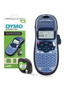 Dymo LetraTag LT-100H Beschriftungsgerät Handgerät | Tragbares Etikettiergerät mit ABC Tastatur | blau | Ideal fürs Büro oder zu Hause