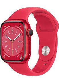 Apple Watch Series 8 Aluminium 41 mm (2022) | GPS + Cellular | (PRODUCT)RED | Sportarmband (PRODUCT)RED S/M