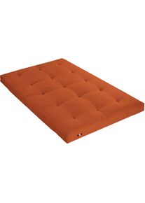 Terre de Nuit - Matelas futon goyave en coton 160x200 - Orange