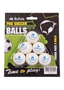 Buffalo - Pro set de balles de football de table/6pcs blanc