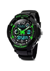 Crea - Digital Watches For Kids Boys - 50m Waterproof Outdoor Sports Analog Watch With Alarm/timer/dual Time Zone/led Light