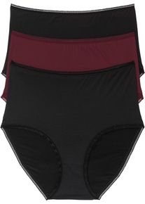 Lot de 3 slips taille haute en microfibre - noir - taille 38/40 (S) - bonprix