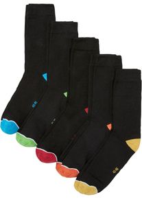 Lot de 5 paires de chaussettes - noir - taille 35-38 avec coton - bonprix