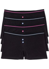 Lot de 4 boxers femme - noir - taille 46/48 (L) avec coton - bonprix