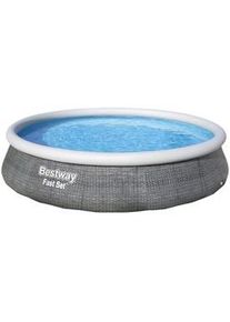 Bestway Pool SET 57376 , Blau, Grau, Weiß , Kunststoff , 84 cm , Freizeit & Co, Pools & Wasserspass, Aufstellpools