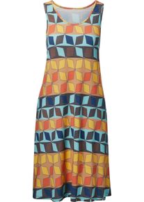 feel good Zomerjurk, Dames, Maat 52/54, terra gedessineerd, Kort, A-lijn, Mouwloos, 2 zijzakken, Single-jersey