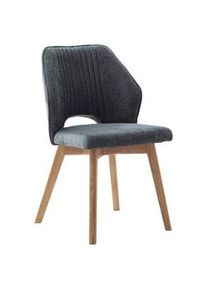 Livetastic Stuhl , Anthrazit , Holz, Textil , Esche , massiv , 48x92x60 cm , Holzmöbel, Sitzgelegenheiten Holz, Holzstühle