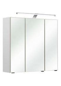 Xora Spiegelschrank , Holzwerkstoff , 6 Fächer , 75x70x20 cm , Typenauswahl , Badezimmer, Badezimmerspiegel, Spiegelschränke