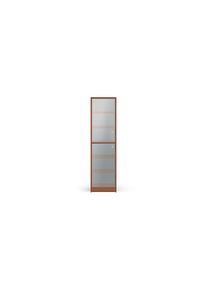 Pickawood Meuble rangement avec porte en verre Placage de bois