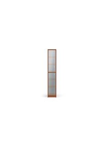 Pickawood Meuble rangement avec porte en verre Placage de bois