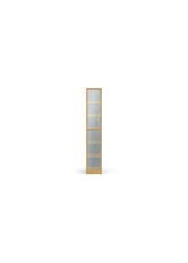 Pickawood Meuble rangement avec porte en verre Chêne