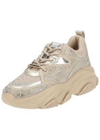 Steve Madden Dames Sneakers laag 'Privy' beige / zilver 36