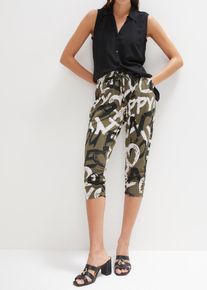 bonprix Mujer Pantal&oacute;n de punto verde 40/42