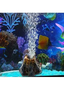 Volcan Aquarium Bulles, Bulleur Aquarium Decoratif deco Aquarium pas Cher Fish Tank Decoration Accessoire Aquarium - multicolour - Ahlsen