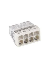 WAGO Bornier serre-fils, 0.5 2.5mm², Pôles - 8, Polycarbonate / Polyamide, Transparent / Gris, Lot de 10 pièces - 2273-208