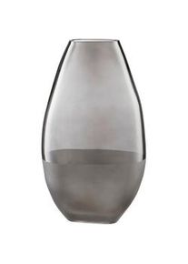 Vase , Grau , Glas , 31 cm , zum Stellen , Dekoration, Vasen, Glasvasen
