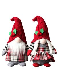 Tlily - Gnomes de NoëL Gnome de NoëL Mignon PoupéE Sans à Capuche ForêT Vieil Homme PoupéE Maison en Peluche Ornements de Bureau