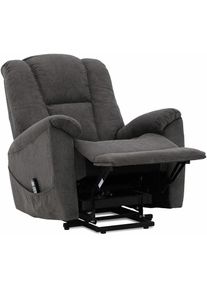 Fauteuil relax releveur et inclinable électriques en tissu gris clair marly