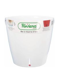 Pot rond Eva New en plastique - ÿ 46 cm - 49 l - Blanc - RIVIERA