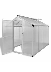 Serre renforcée en aluminium avec cadre de base 4.6 m² - Transparent