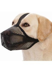 L (50 - 75 kg) noir, nouveau masque pour chien à longue bouche empêche les chiens de manger en désordre gril Comfort Mesh respirant Universal long
