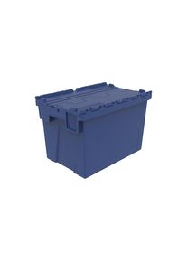 Stapelbak voor meermalig gebruik, l x b x h = 600 x 400 x 400 mm, unikleuren, blauw