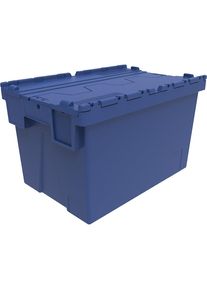 Stapelbak voor meermalig gebruik, l x b x h = 600 x 400 x 367 mm, unikleuren, blauw