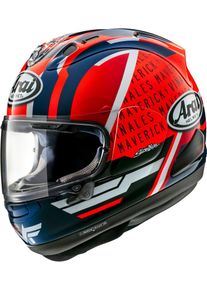 Arai RX-7V Evo Maverick 2023, casque int&eacute;gral , couleur: Rouge/Bleu Fonc&eacute;/Noir/Blanc , taille: S