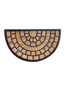 Torro Toro Squares kókusz lábtörlő félkör, 40 x 70 cm