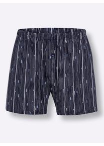 Heren Boxershorts in 2x marine bedrukt ,maat 5, WITT, 100% Katoen