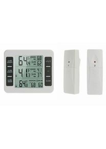 Thermomètre intérieur extérieur avec capteur sans fil Moniteur de température numérique Compteur Max & Min Record Grand écran LCD pour la maison, la