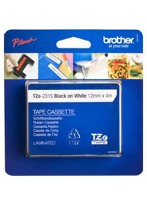 Brother - TZe Tape 12mmx4m Laminated Black&White